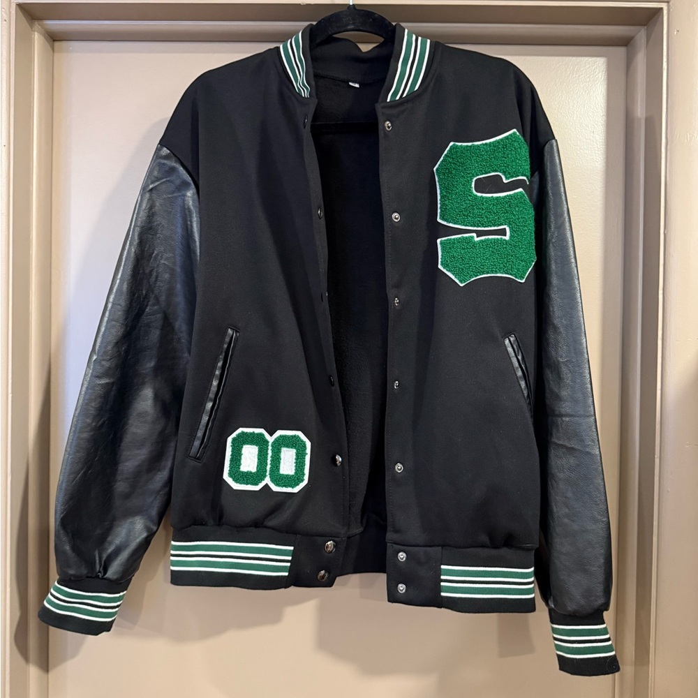 Black and Green Varsity Jacket